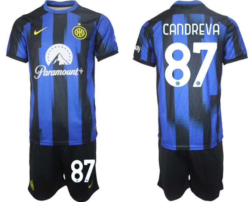 Men 2023-2024 Club Inter Milan home blue 87 Soccer Jersey